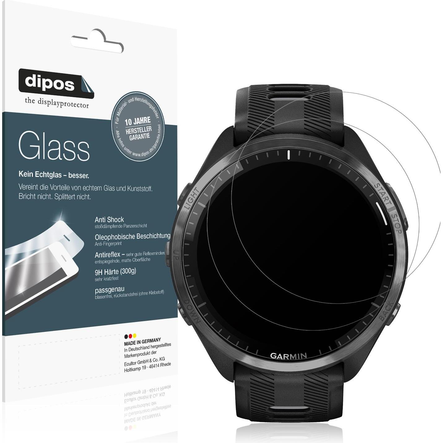 Dipos Anti-Shock Displayschutz Matt 9H, Smartwatch Schutzfolie, Transparent