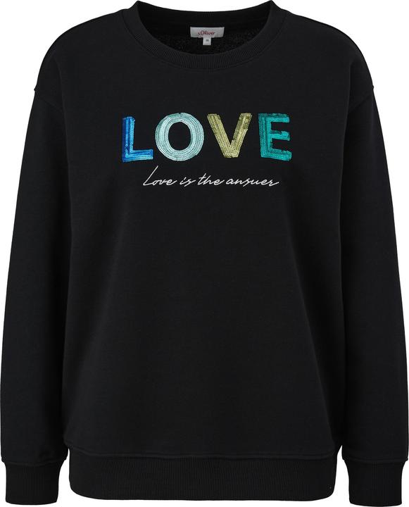 Produktbild s.Oliver Sweatshirt Sweatshirt mit Pailletten-Stickerei (34)