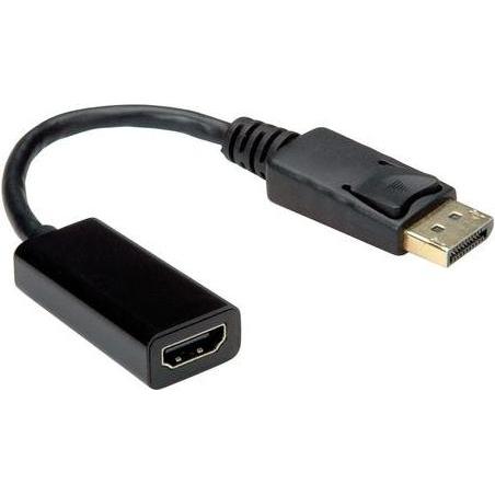 Value Adattatore Video - Displayport Maschio A Hdmi Femmina (Hdmi, 15 Cm), Adattatore Dati + Video