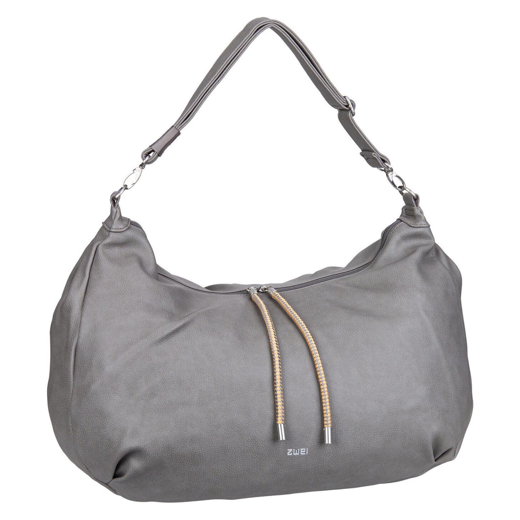 Zwei, Damen, Handtasche, Lola Schultertasche 47 Cm, Grau