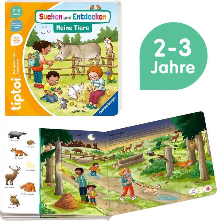 Actual product image tiptoi Suchen und Entdecken - Meine Tiere (German, Sandra Grimm, Sandra Reckers, 2024)