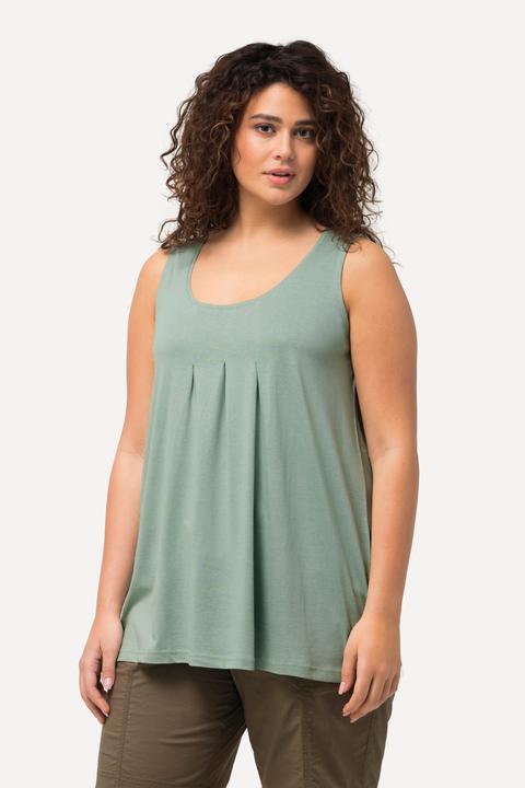 Actual product image Ulla Popken Essential Pleat Front Knit Tank (62)