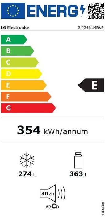 Energy Label LG Foodcenter GMG961MBKE Silber (637 l)