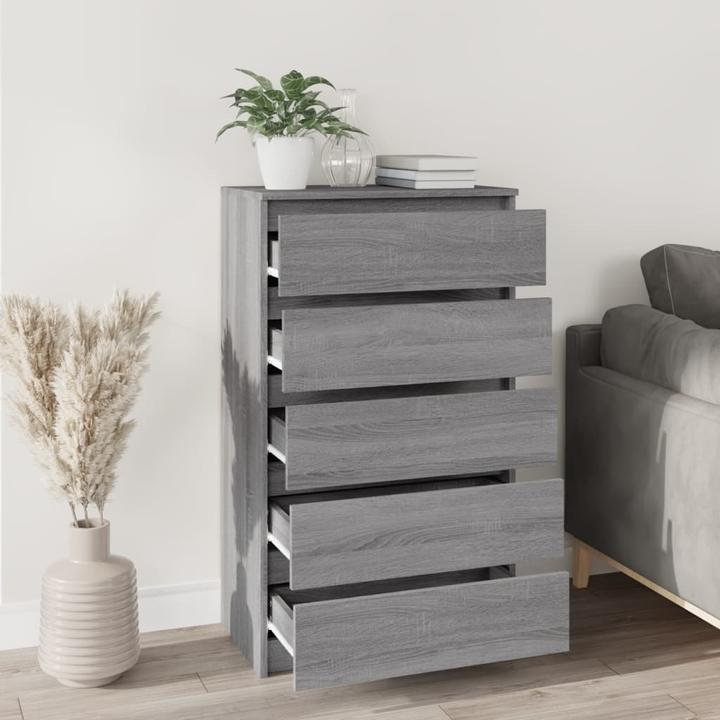 Image du produit vidaXL Schubladenschrank Grau Sonoma 60x36x103 cm (60 x 36 x 103 cm)