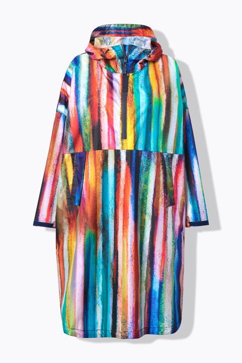 Actual product image Laurasøn Rainbow Striped Rain Poncho (One size)