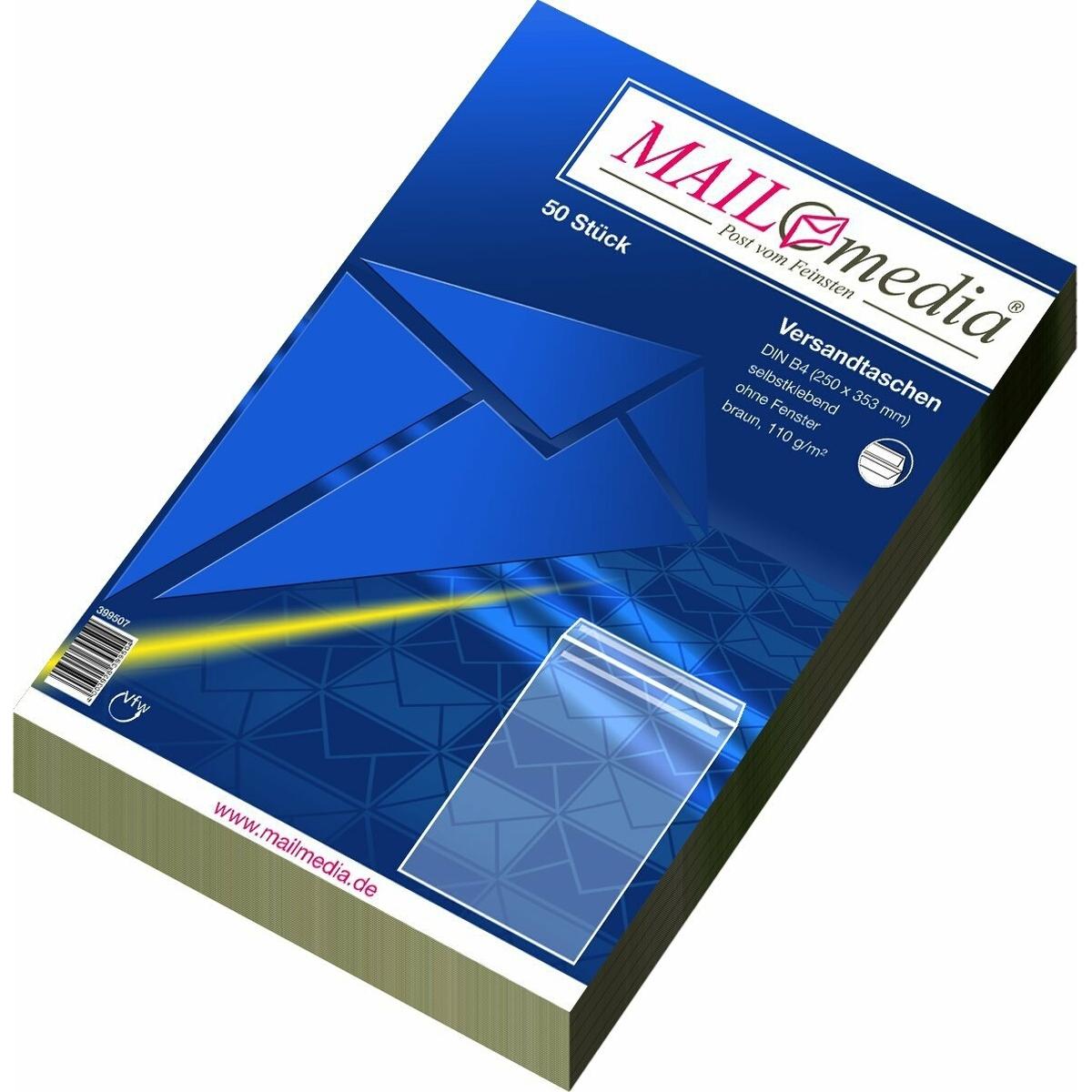 Elepa, Versandtasche + Luftpolstertasche, Couvert ohne Fenster (50 x)