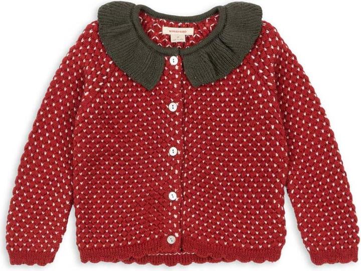 Konges Slojd Strawberry Cardigan Barbados Cherry