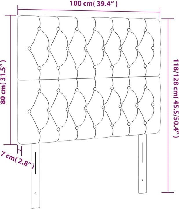 Immagine prodotto vidaXL Frances (100 x 7 x 128 cm)