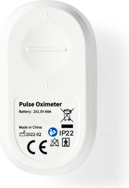 Actual product image Nedis SmartLife Pulse Oximeter | Bluetooth | OLED Display | Audible Alarm / Anti-Motion Interference
