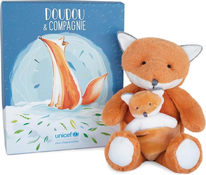 Image du produit Doudou et Compagnie Renard avec bébé (25 cm)