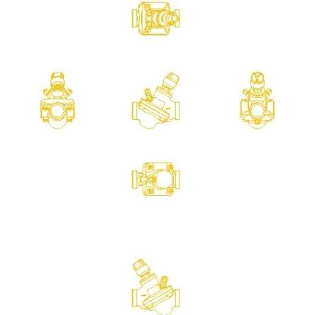 Danfoss Valvola combinata automatica per il controllo e il bilanciamento idraulico AB-QM 32 con nippli di, Termostato