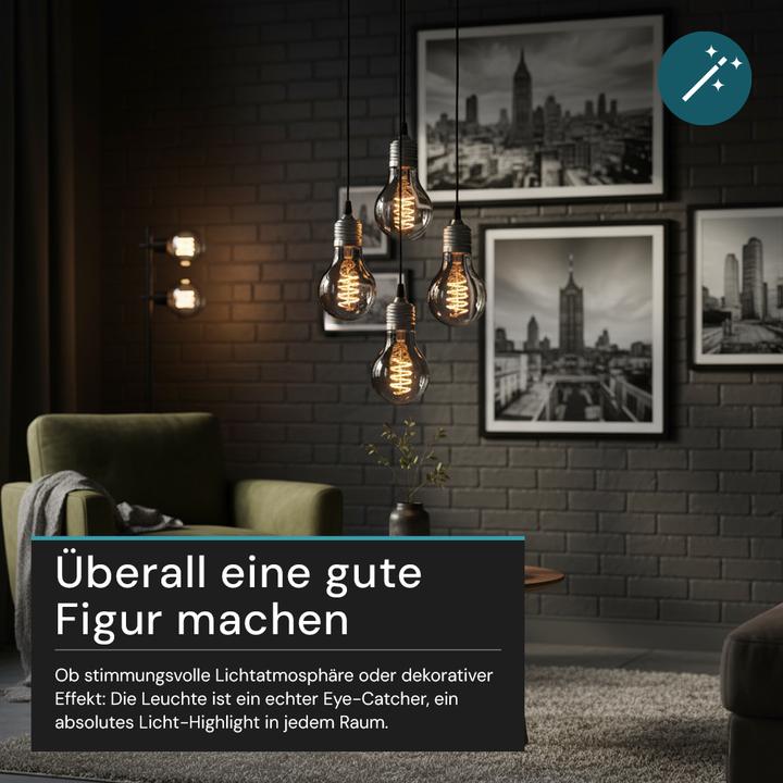 Immagine prodotto Luxula Lampada a filamento LED, SPIRALE, lampadina, E27, 4W, 40lm, 1800K, dimmerabile (E27, 40 lm, 1 x)