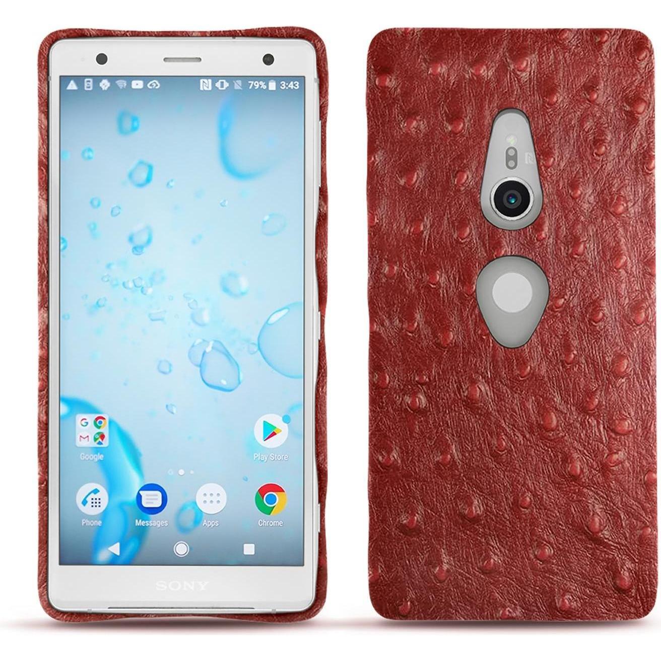 Thumbnail - Noreve Lederschutzhülle (Sony Xperia XZ2), Smartphone Hülle, Rot