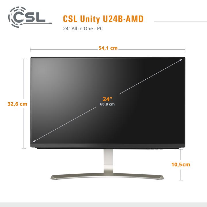 Produktbild CSL AIO Unity U24B-AMD (AMD Ryzen 7 5700G, 16 GB, 1000 GB, AMD Radeon Graphics)