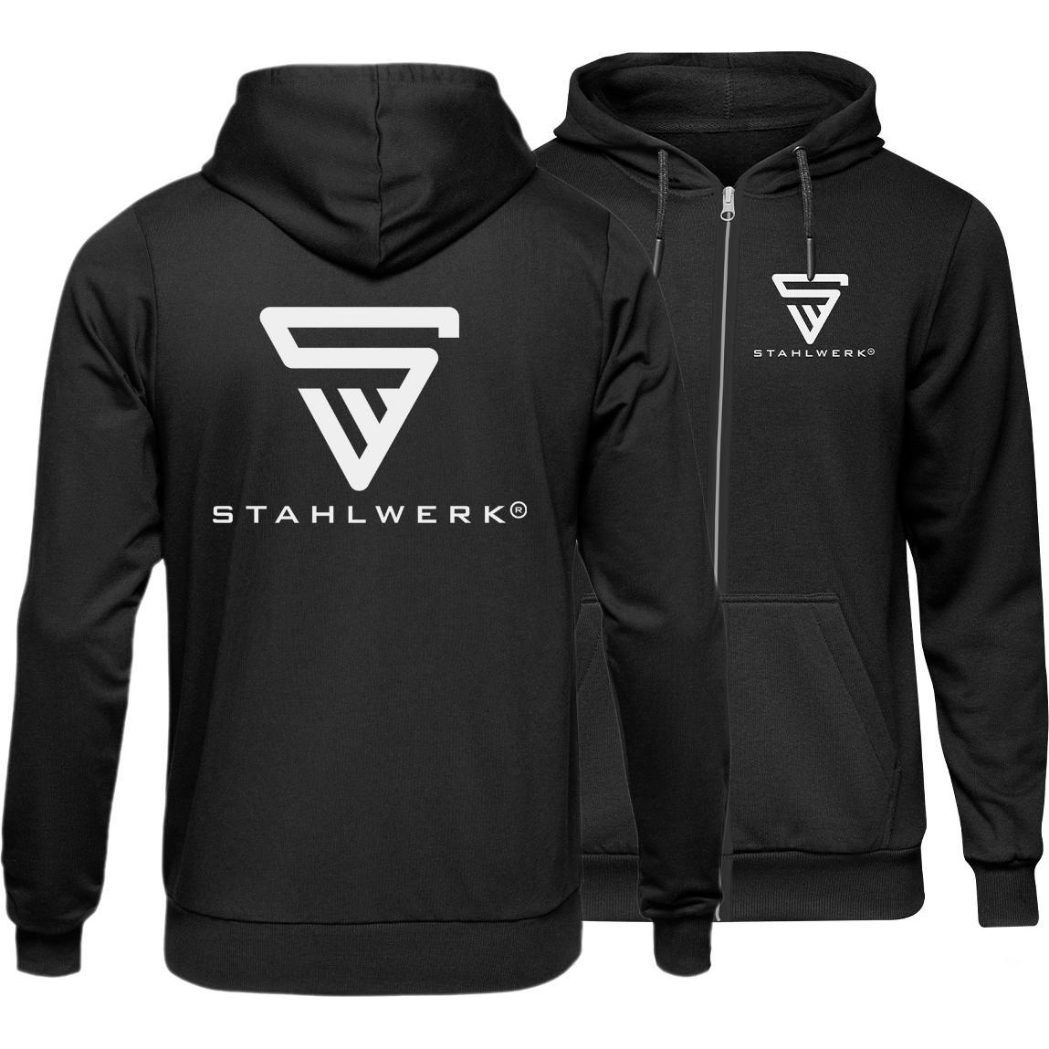 Stahlwerk, Pullover, Hoodie Kapuzenpullover mit Reissverschluss in Schwarz Grösse XXL, Schwarz, (XXL)