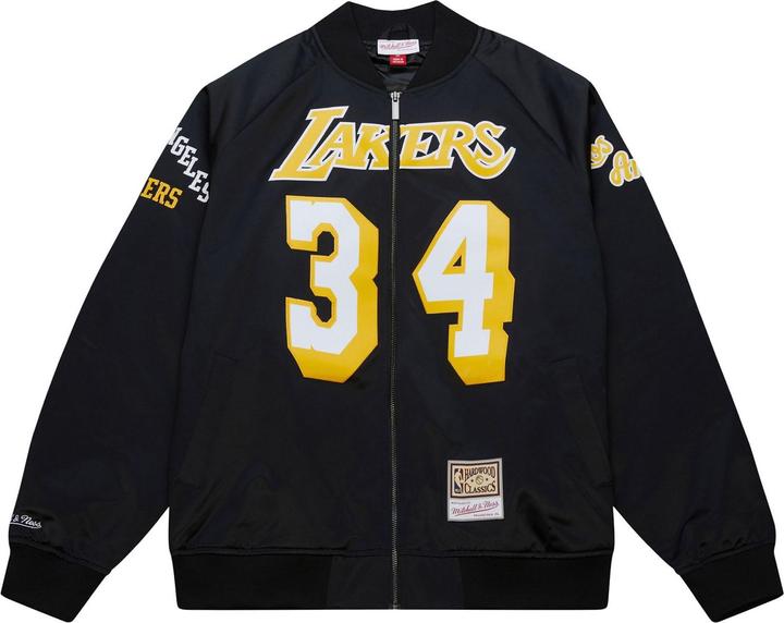 Image du produit Mitchell & Ness M&N Satin Bomber Veste - Los Angeles Lakers Shaquille O’Neal (L)
