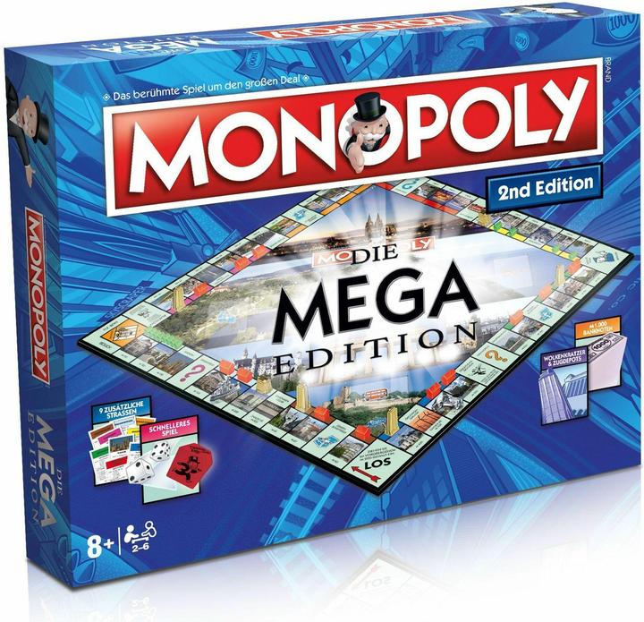Productafbeelding Winning Moves Monopoly jeu de plateau Mega (2e editie) *ALLEMAND* (Duits, 2 - 6 Spelers)