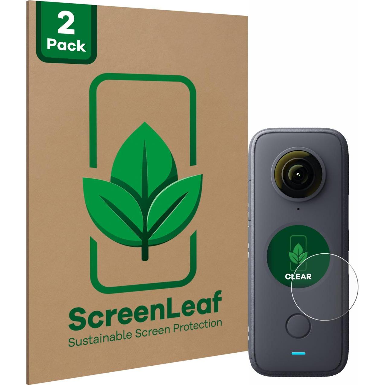 ScreenLeaf Schutzfolie nachhaltiger Displayschutz Displayschutzfolie Folie Klar Transparent (One X2), Action Cam Zubehör...