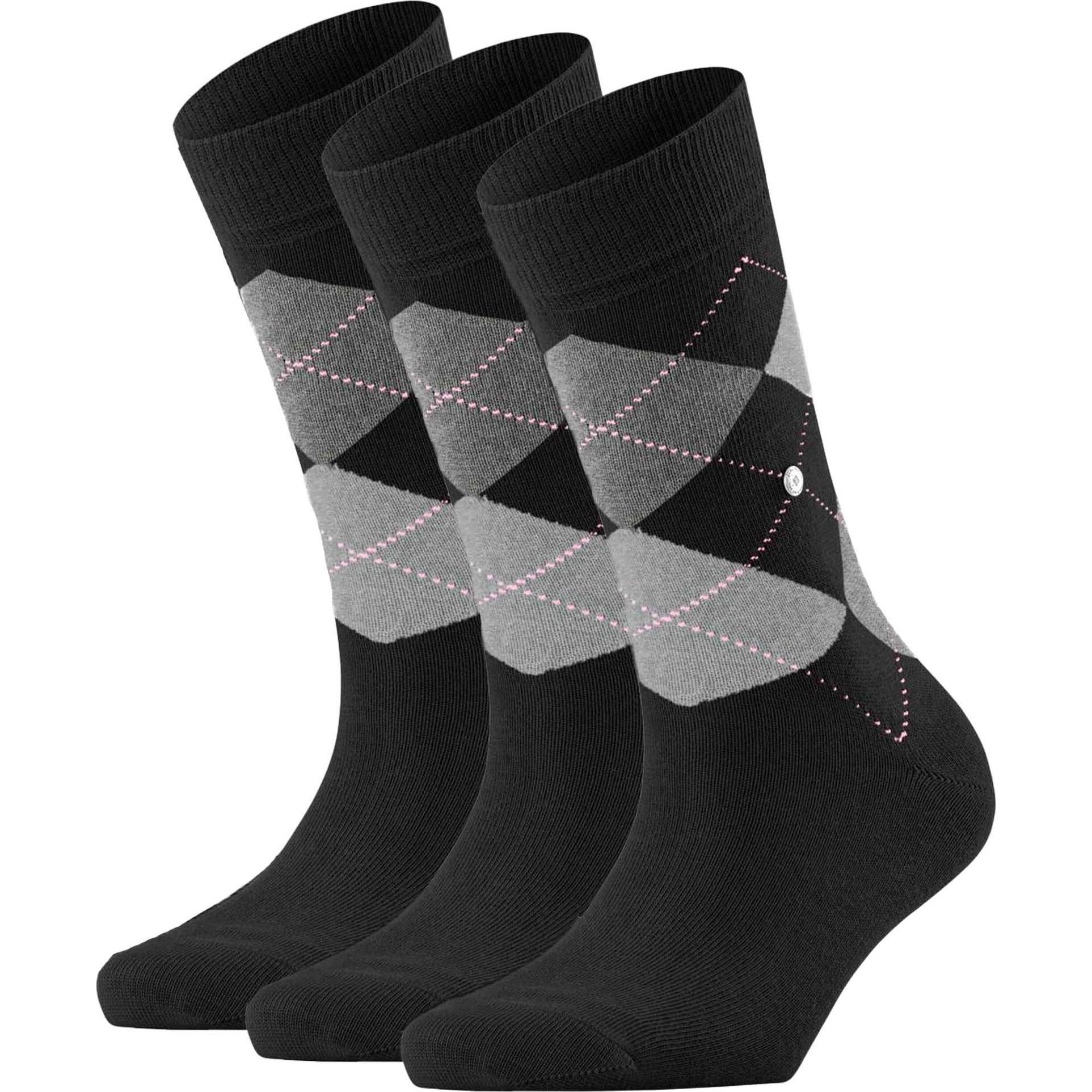 Burlington, Damen, Socken, Socken Casual Bequem sitzend Queen - 20104, Mehrfarbig, (3er Pack, 36 - 41)