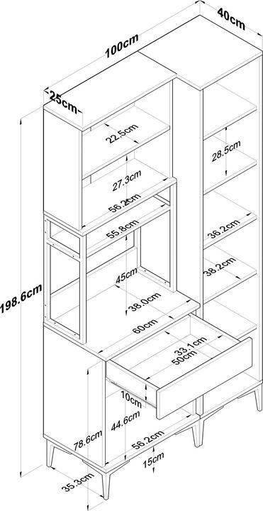 Image du produit Skye Decor JE121 (100 x 40 x 198.50 cm)