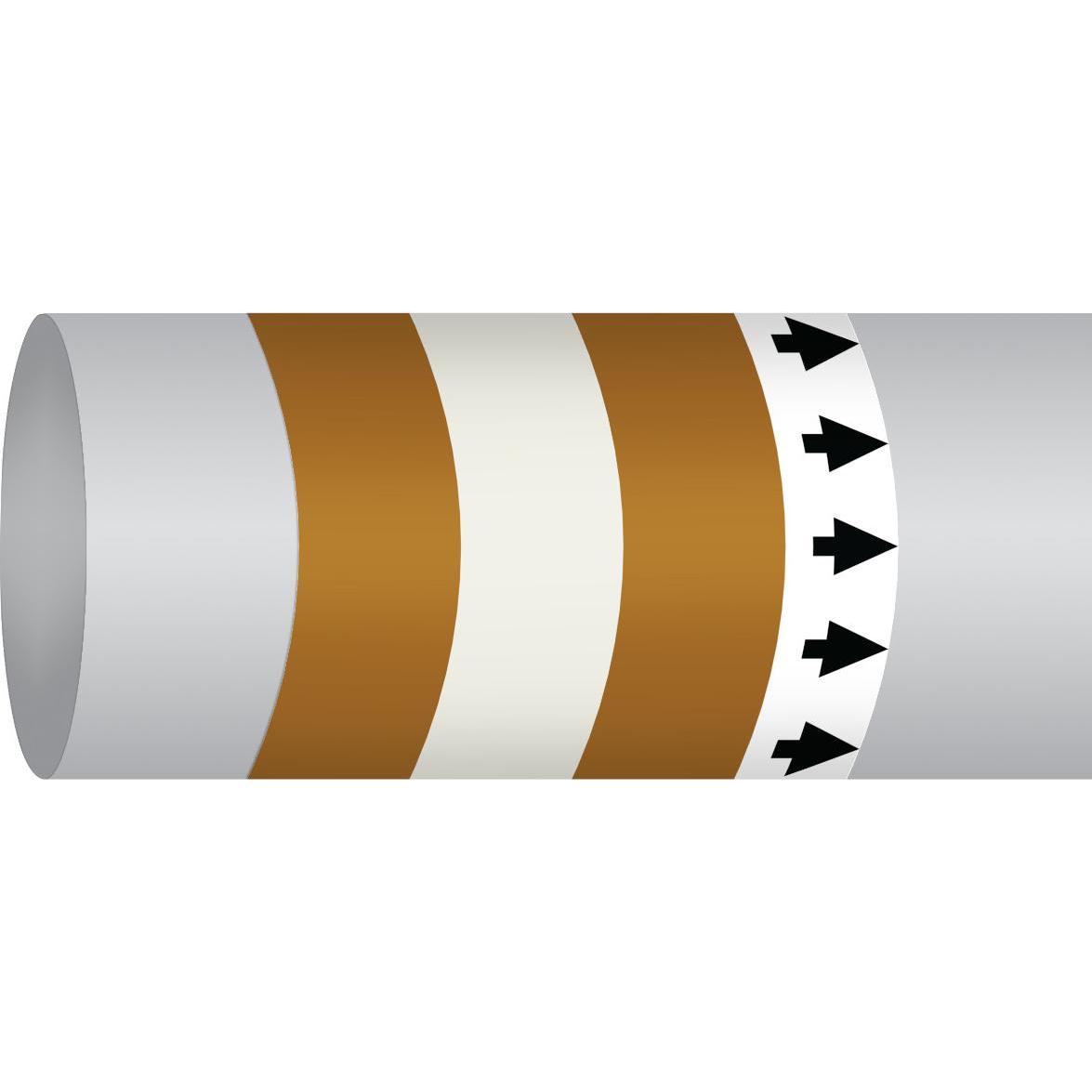 Brady B-7541, ISO 14726 IMO Rohrmarkierer - Kraftstoff für Gasturbinen, Polyester, Braun/Weiss/Brau (310467)