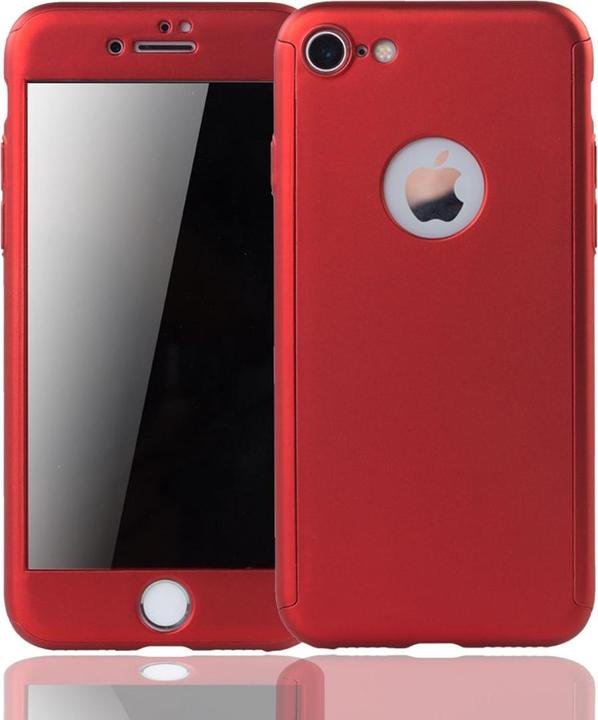 Produktbild König Design Schutz Handy Hülle für Apple iPhone 6 / 6s Full Case Cover Displayschutz 360 Rot (Apple iPhone 6)