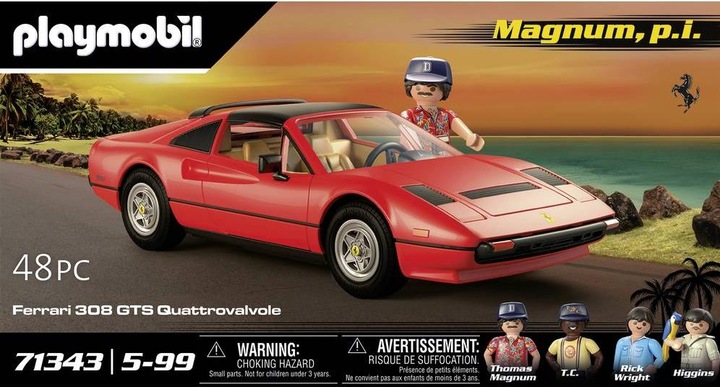 Actual product image Playmobil Magnum, p.i. Ferrari 308 GTS Quattrovalvole (71343)