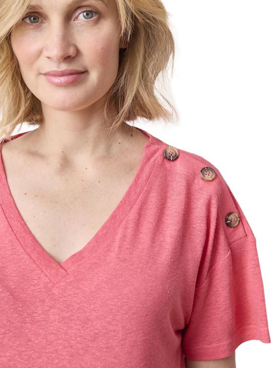Immagine prodotto Vertbaudet Umstands-Shirt mit V-Ausschnitt, Leinen/Viskose (36, 38)