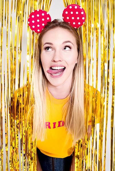 Productafbeelding Partydeco Feestaccessoire Gordijn 90 x 250 cm, Goud (1 Pcs.)