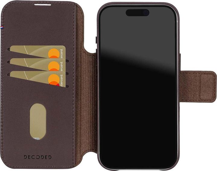 Actual product image Decoded Leather Detachable Wallet Apple iPhone Air Chocolate Brown (Apple iPhone 17)