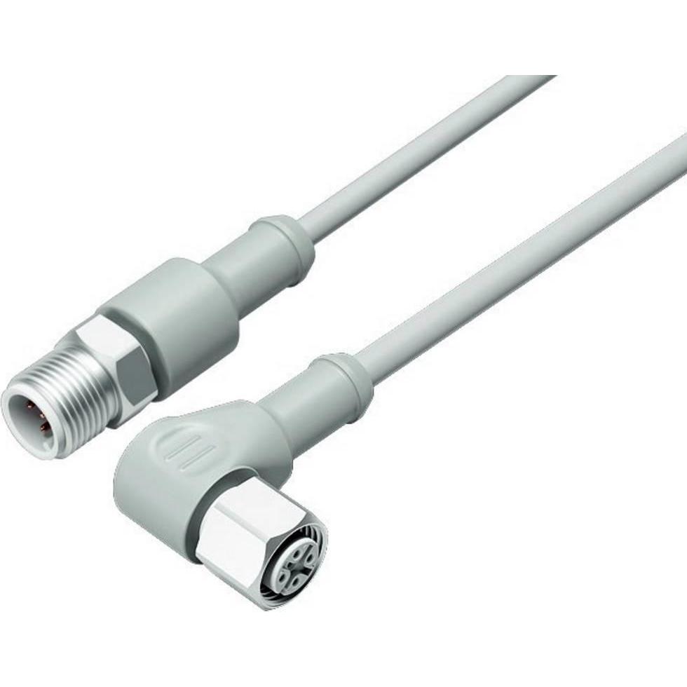 Schubiger Binder 77 3734 3729 40403-0500 Sensor-/Aktor-Anschlussleitung M12 1 St., Elektronikkabel + Stecker, Grau