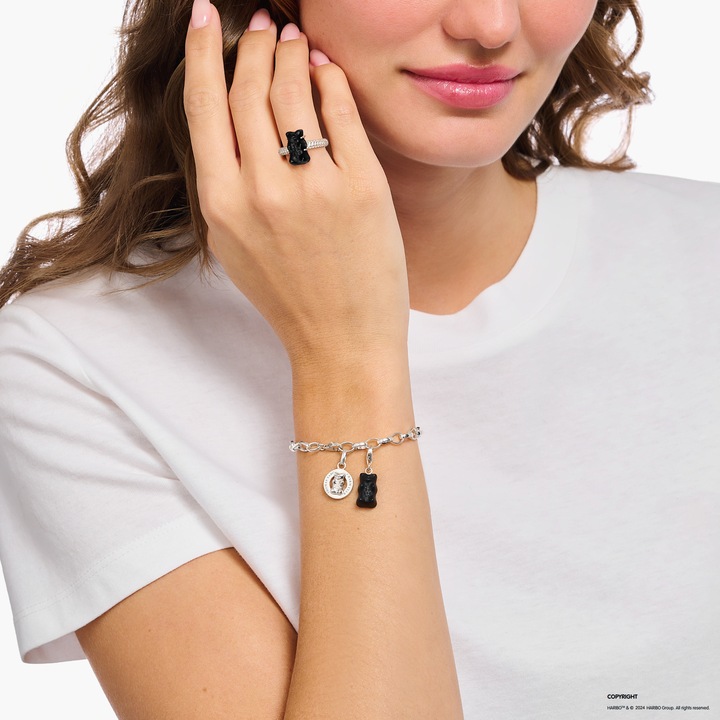 Image du produit Thomas Sabo Charm ourson d'or en pendentif noir (Argent 925)