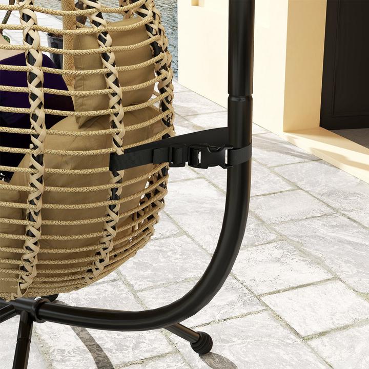 Produktbild Outsunny Hängesessel Stahl, Polyester Grau