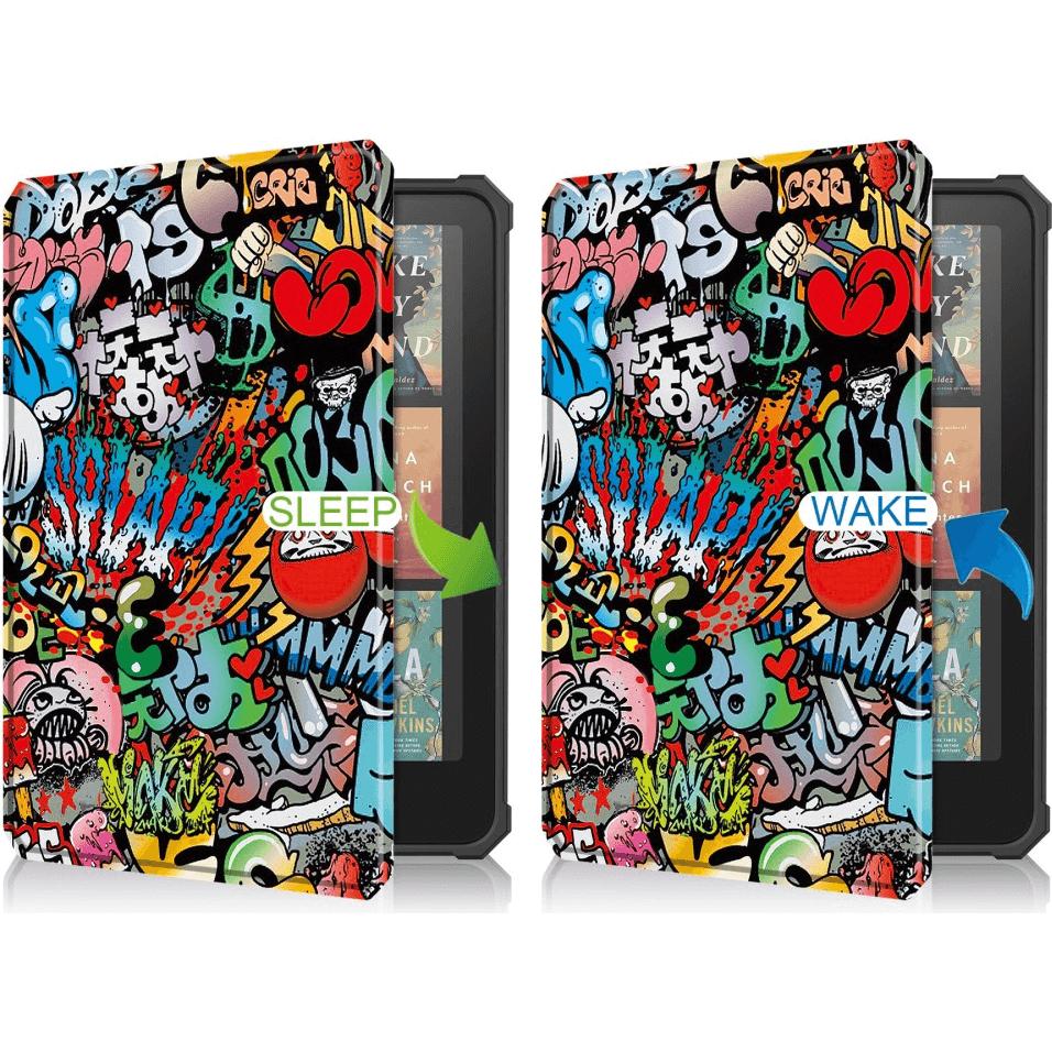 Cover-Discount Custodia Smart Cover con motivo (Amazon Kindle Paperwhite 2024), Accessori per eReader, Multicolore