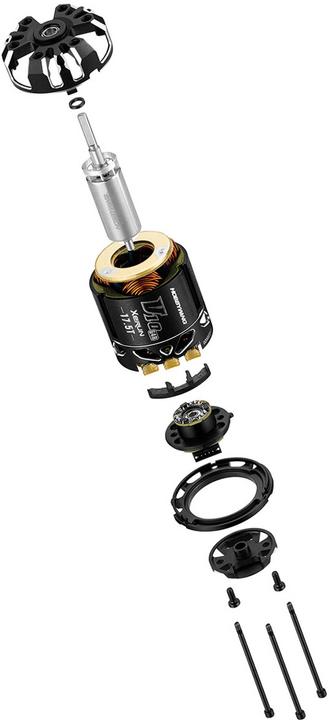 Actual product image Hobbywing Xerun V10 Brushless Motor G4R (2-3s) 17.5T Sensored for 1:10