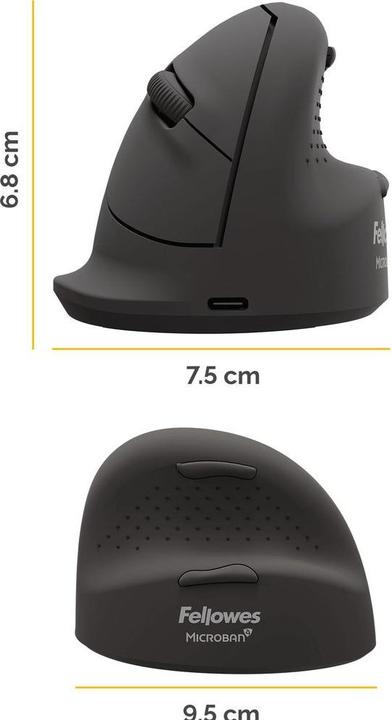 Actual product image Fellowes Breyta Plus+ Ergonomische Maus (Cable, Wireless)