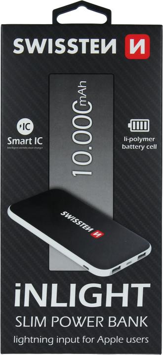 Produktbild Swissten iNLIGHT Slim Power Bank (10000 mAh, 37 Wh)