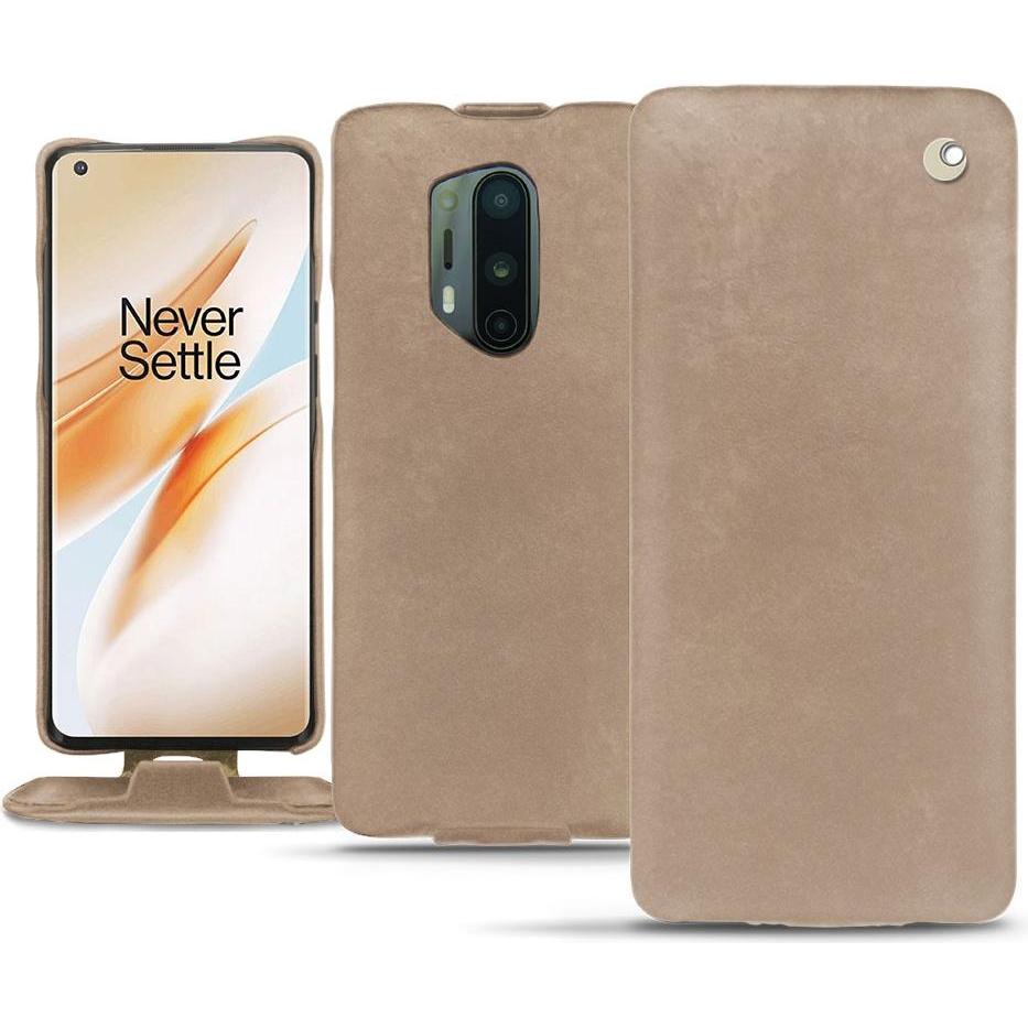 Thumbnail - Noreve Lederschutzhülle vertikal (OnePlus 8 Pro), Smartphone Hülle, Beige