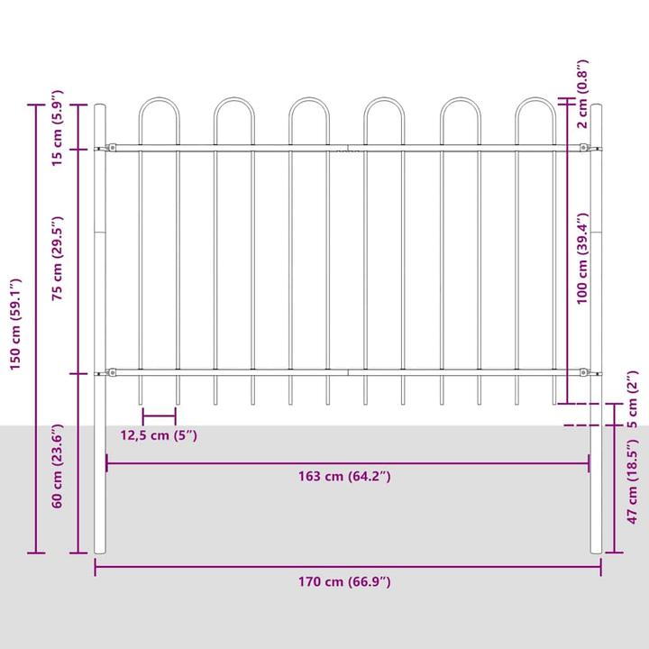 Image du produit vidaXL Gartenzaun