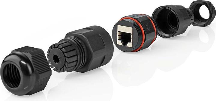 Actual product image Nedis Network coupler | Outdoor | CAT6 | Shielded | RJ45 socket | RJ45 socket | Straight | PVC (Network coupling)