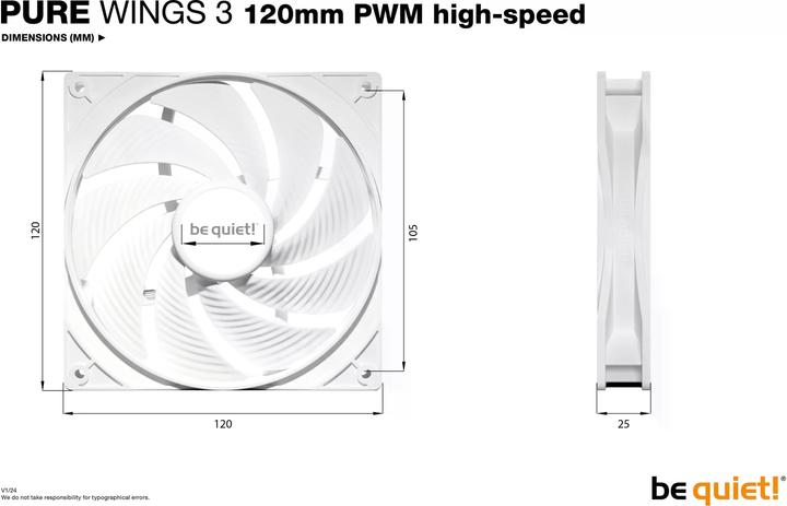 Productafbeelding be quiet! Pure Wings 3 (120 mm, 1 x)