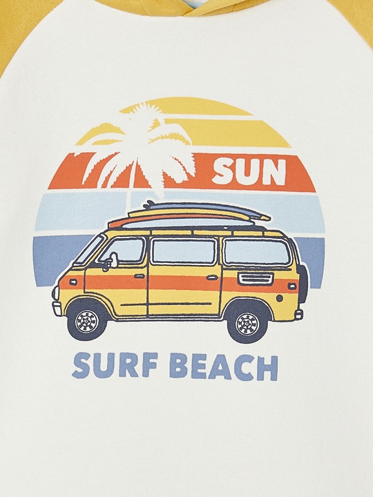 Produktbild Vertbaudet Jungen Kapuzensweatshirt mit Surfer-Print (158)