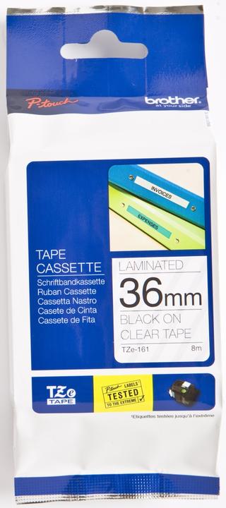 Immagine prodotto Brother TZE-161 TAPE 36 MM - LAMINATED (3.60 cm, Nero, Trasparente)