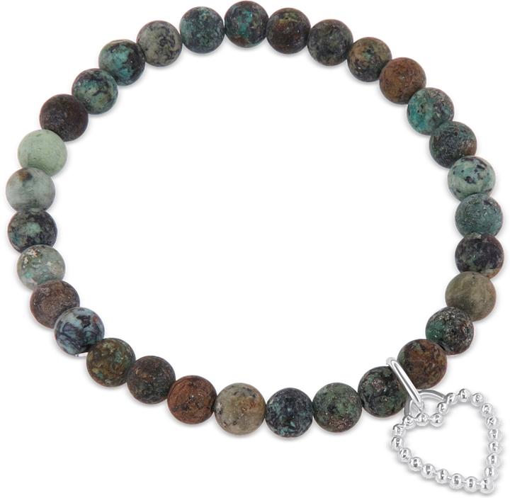 Actual product image Leyda Heart bracelet (18 cm, Coloured stone, Silver 925)
