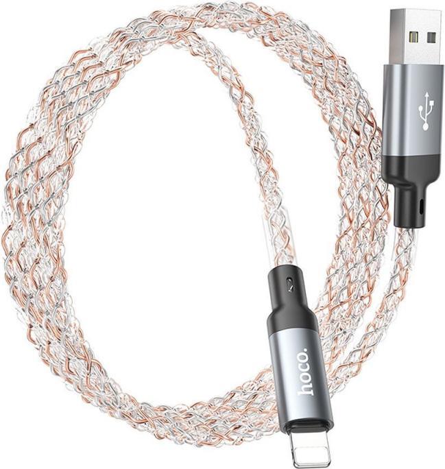 Image du produit Hoco Cable cable USB A to Lightning 2,4A U112 1 m gray (1 m, USB 3.0, 18 W)