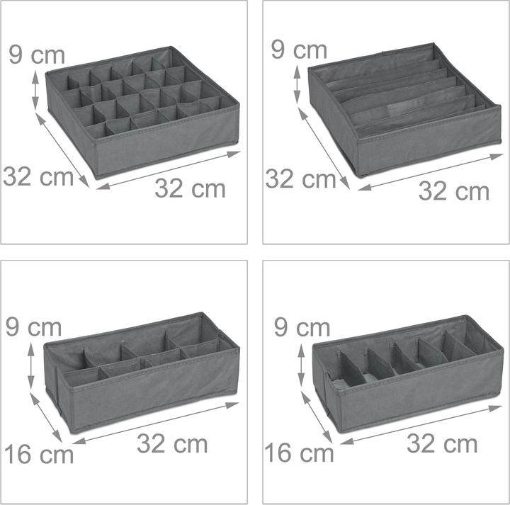 Actual product image Relaxdays Underwear Organiser (32 x 32 x 9 cm, 9.20 l)