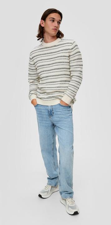 Produktbild S.Oliver Strickpullover Strickpullover mit Rippstruktur (L)