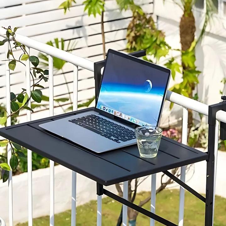 Produktbild Hermex Balkon-Hängetisch Klappbarer Balkontisch Outdoor-Tisch Ablage (60 cm)