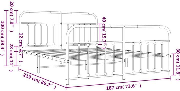 Image du produit vidaXL Bettgestell (183 x 213 cm)
