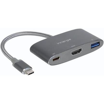 Thumbnail - Innergie USB-C zu (3 Ports), Dockingstation + USB Hub, Grau